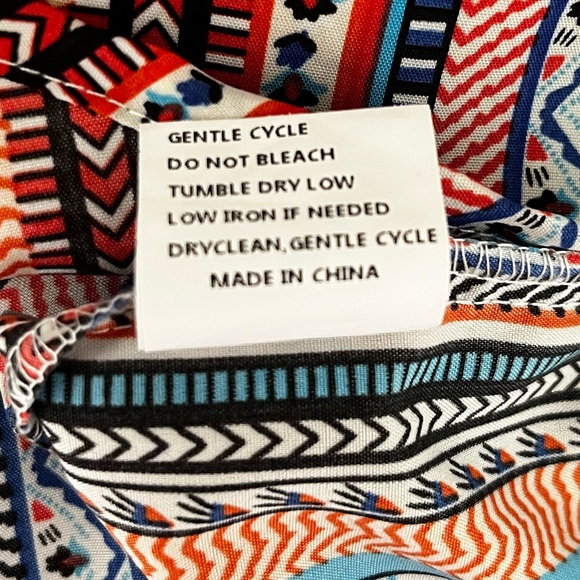 Trendy Multicolor Striped Women's Blouse L - Picture 3 of 6